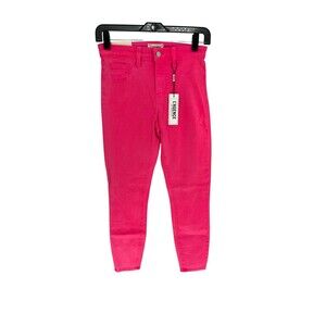 L'Agence Jeans Women's Size 25 Rose Pink Coated Skinny Margot